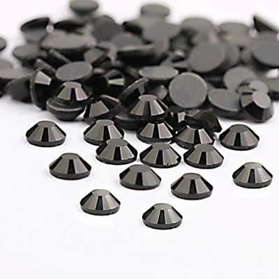 Image of Crystal Hotfix Rhinestone,Machine Cut Stone 1440pcs/pkg (Black,SS20/5mm)