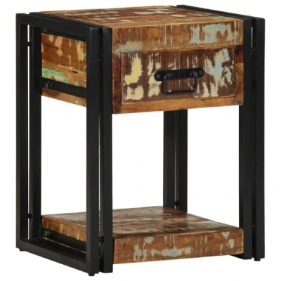 Image of vidaXL Bedside Cabinet 40x35x50 cm Solid Wood Reclaimed