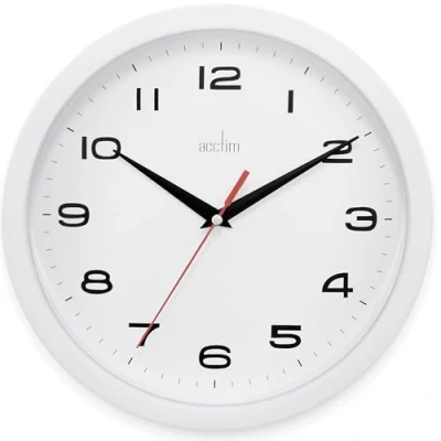 Image of Acctim Aylesbury Kitchen Wall Clock Quartz White 25cm 92/301