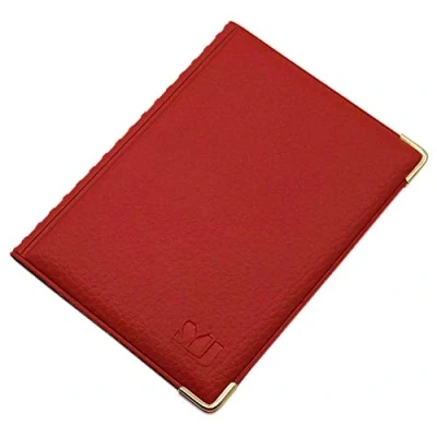 Image of ID and Credit Card Holder with Metal Corners 12 Pockets (Design 3 / Red)