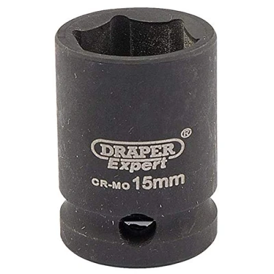 Image of Draper Expert HI TORQ� 6 Point Impact Socket, 3/8&quot; Sq. Dr., 15mm