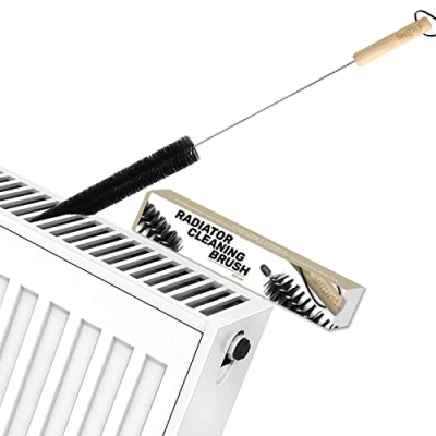 Image of Smith’s® Premium Radiator Cleaning Brush 80cm (31.4 Inches) Flexible Nylon Bristles Smooth Wooden Handle Fits 99% of Gridded &amp; Non Radiators