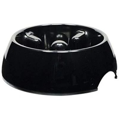 Image of Dogit Go Slow Anti Gulp Dog Bowl, Medium, 600 ml, Black