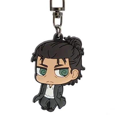 Image of ABYstyle Attack on Titan Keyring Chibi Eren PVC, Multicolored, 16.50