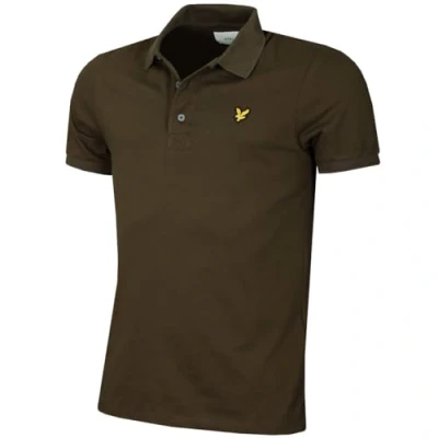 Image of Lyle &amp; Scott Mens Plain Polo Shirt Olive M