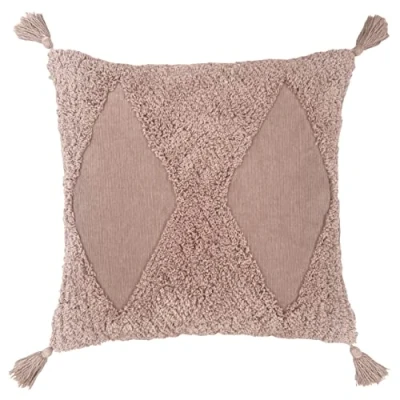 Image of furn. Kantha Tufted Diamond Filled Cushion Blush Cotton One Size