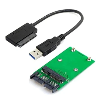 Image of cablecc USB 3.0 to mSATA 50Pin SSD &amp; 1.8&quot; Micro SATA 7+9 16pin Adapter Add on Cards PCBA