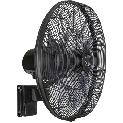 Image of CASAFAN Airos Eco Silent Wall Fan with 7 Dial Settings Remote Control Black