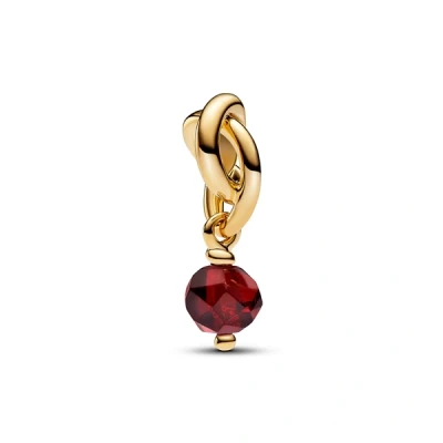 Image of Pandora Gold January Eternity Circle Dangle Charm