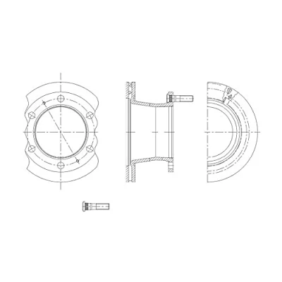 Image of 7485139095 Brake disc FEBI BILSTEIN 171505 Rear Axle 306mm 28mm 6 Hole 205mm internally vented Coated RENAULT: MASTER 3 Kasten, 3, Bus