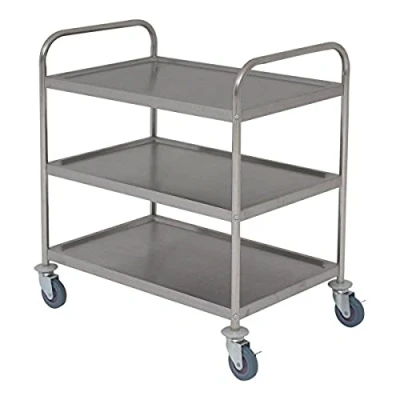 Image of Genware NEV TROL3S Trolley, Stainless Steel, 85.5 cm H x 53.5 93 cm, 3 Shelves