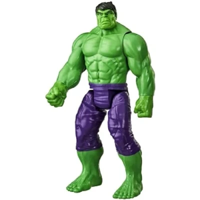 Image of Marvel Avengers Titan Hero Series Blast Gear Deluxe Hulk Action Figure, 30 cm Toy, Inspired ByMarvel Comics, For Children Aged 4 And Up,Green