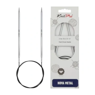 Image of KnitPro 150 cm x 3.75 mm Nova Fixed Circular Needles, Silver