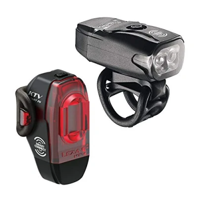 Image of LEZYNE Pair of KTV Pro Smart USB Rechargeable LED Bicycle/Mountain Bike Light Unisex Adult, Black, Size: One Size (Manufacturer&#039;s Size)