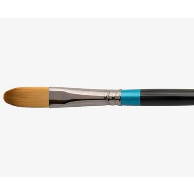 Image of Daler Rowney Aquafine Watercolour Brush, Soft Synthetic Hair, Short Handle, Oval Wash, 1/2in