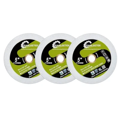 Image of SANLEETEK Diamond Glass Cutting Disc 3pcs 5&#039;&#039;(125mm) Saw Blade for Jade Crystal Wine Bottle Angle Grinder