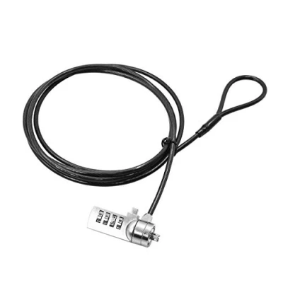Image of YACSEJAO Laptop Lock 1.8M Cable Hardware Security Anti Theft，Notebook/Laptop Combination Cable,for Laptops, Other Devices with Slot