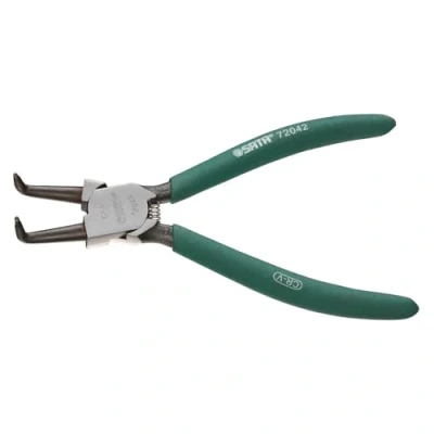 Image of SATA ST72043ST German Style Internal Snap Ring Pliers, Curved 9&quot; with Chrome Vanadium Alloy Steel (Cr V) for Exceptional Strength and Durability