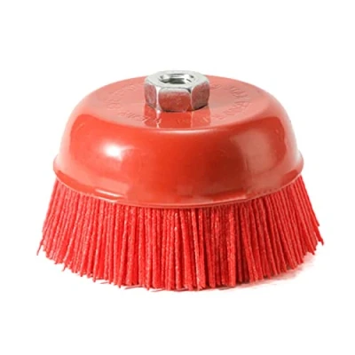 Image of 1PC 100mm M14 Cup Nylon Abrasive Brush Wheel Pile Polymer Grinder Tool 3&quot; 4&quot; 5&quot;