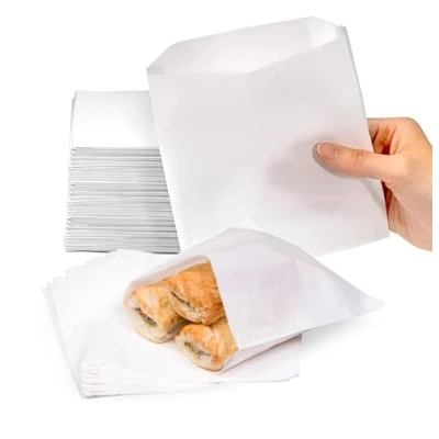 Image of Greaseproof Paper Takeaway Bags for Food Use 127mm x / 5&quot; Pack of 1000