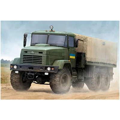 Image of Hobbyboss 85512 Ukraine KrAZ 6322 Soldier Cargo Truck Model Kit, Various