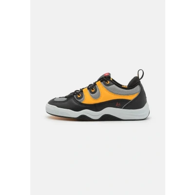 Image of és TWO NINE 8 Unisex Trainers, Size: 6.5, Black/yellow Leather and textile