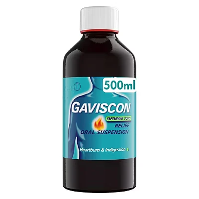Image of Gaviscon Peppermint Liquid Relief Oral Suspension 500ml