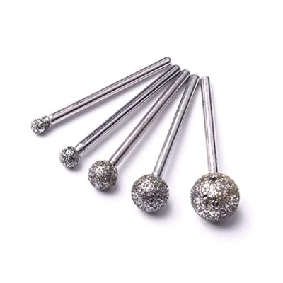 Image of Atoplee Diamond Grinding Bit 36# Mounted Point Coated Course Burrs Set Fits Rotary Tools,Diamond Tools for Jewelry,Glass,Stone,Ceramic,Gemstones Lapidary (Large Coarse,5pcs)