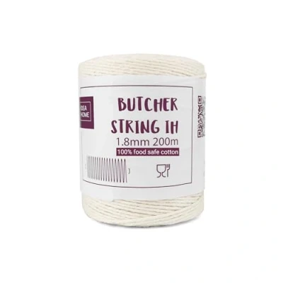 Image of IDEA HOME Butchers String for Cooking Meat 200m Twine 1.8mm Cotton the Kitchen, Food Safe, Suitable Poultry, Sausages, DIY, Handicrafts and Decorating