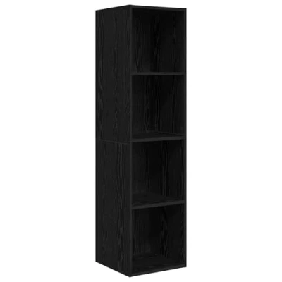 Image of vidaXL TV Cabinet Black oak 37 x 142.5 cm Engineered wood