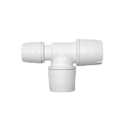 Image of Polypipe Polymax End Reduced Tee White 22x15x22mm MAX1422