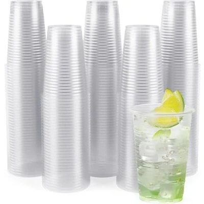 Image of AMD Nexus Clear Plastic Cups, 7oz Glasses for Party, Wedding, Cocktails, Christmas Party Cold Drinking Cups (Pack of 500)