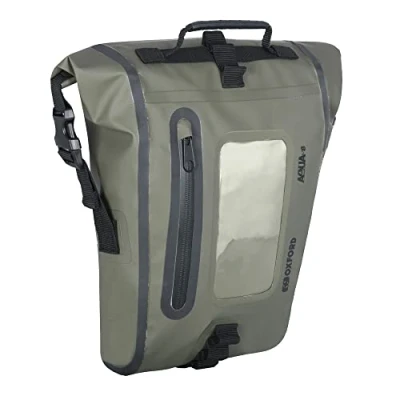 Image of Oxford Aqua M8 Magnetic Tank Bag Black/Khaki Waterproof Bike Luggage