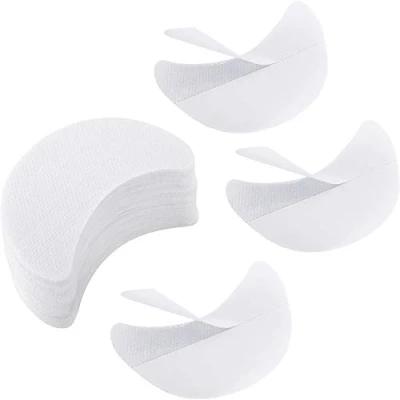 Image of 100 Pieces Eyeshadow Shield Gel Pad Patches Stencils for Prevent Eyelash Extensions, Tinting and Lip Makeup Residue (100 Pieces)