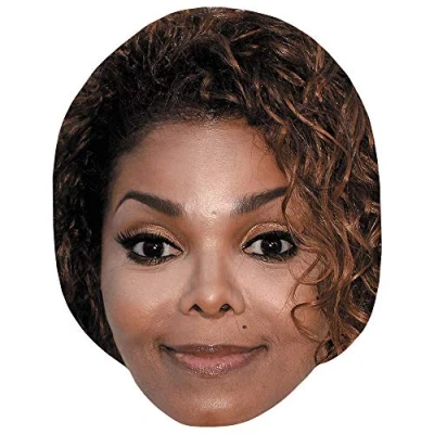 Image of Janet Jackson (Make Up) Celebrity Mask, Flat Card Face, Fancy Dress Mask