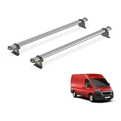 Image of Van Guard Trade Roof Rack for Peugeot Boxer (2006+) 2 Steel Bars [Only Suitable Low (H1) or High (H2) Models] UltiBar SB245
