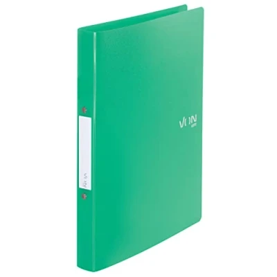 Image of VON Leitz 42470055 Ring Binder A4 with 2 Rings Polypropylene Folder 30 mm Spine Width for 190 Sheets Mechanism School, Study and Household Pack of 5 Green