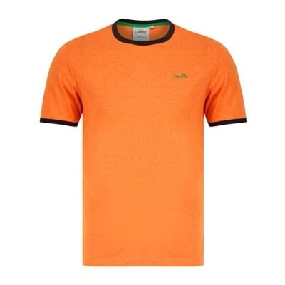 Image of Tokyo Laundry Men&#039;s &#039;Trevor&#039; Grindle Cotton Blend Crew Neck Ringer T Shirt Orange