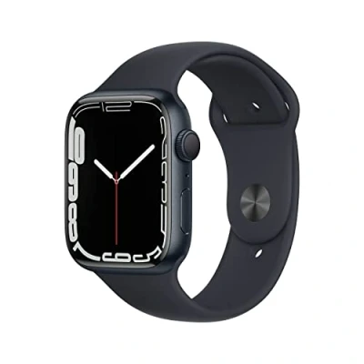 Image of Apple Watch Series 7 (GPS, 45MM) Midnight Aluminium Case with Sport Band (Renewed)