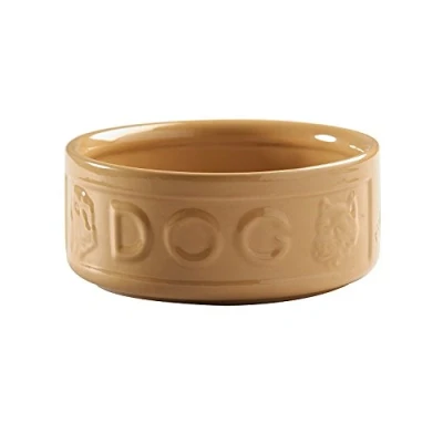 Image of Mason Cash Cane Lettered Stoneware Dog Bowl, 13 cm