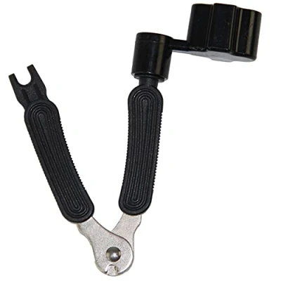 Image of Alnicov Guitar String Winder Pin Puller Shear Tool,3 In 1 Multifunctional Maintenance Tool for Repair,Black