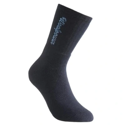 Image of Woolpower Socks Classic Logo 400 45 48 Dark Navy