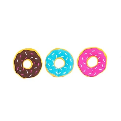 Image of ZippyPaws ZP896 Miniz 3 Pack Donutz Squeak Toy