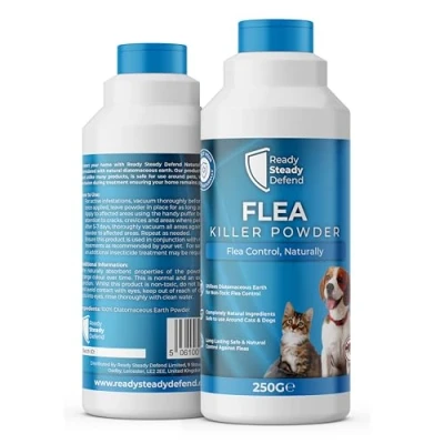 Image of Flea Killer Powder 250g Comprehensive Diatomaceous Earth and Insect Treatment, Effective for Home, Carpets, Gardens, Long Lasting Non Toxic Control