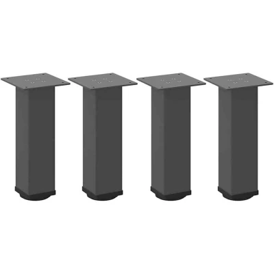 Image of vidaXL Coffee Table Legs 4 pcs Anthracite 42 44 cm Steel