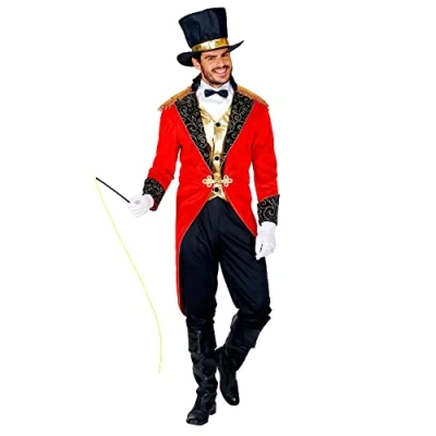 Image of &quot;RINGMASTER&quot; (tailcoat with vest, shirt front collar and bow tie, pants, top hat, gloves, whip) (M)