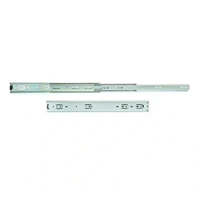 Image of Emuca Heavy Duty Ball Bearing Runners, Total Drawer Extraction, Height 51mm (2 inch), 400mm (15,7 Zinc Plated, Steel, 4 un