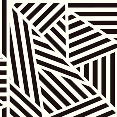 Image of Arthouse Zebra Geometric Print Wallpaper, Monochrome Black &amp; White, Striking Geo Palette, Modern Feature, 910004