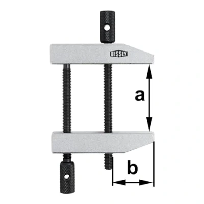 Image of Bessey PA55 &quot;PA&quot; Parallel Clamp, Black/Grey, Size 3/60/35 mm