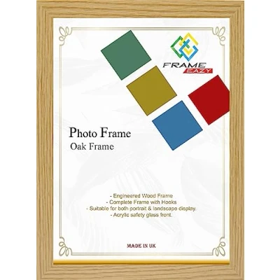 Image of Oak Photo Picture Frame Poster Maxi Frames A1 A2 A3 A4 Size (A4 (29.7 x 21) cm)